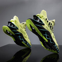 Men''s Shoes Breathable Mesh Leisure Sports Running Shoes New Versatile High Blade Shoes Men''s Luminous Coconut Shoes