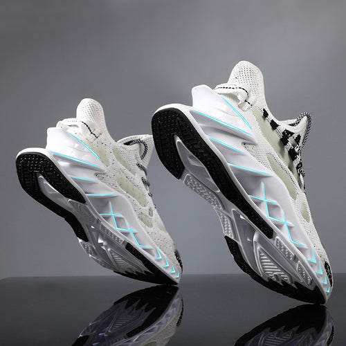 Men''s Shoes Breathable Mesh Leisure Sports Running Shoes New Versatile High Blade Shoes Men''s Luminous Coconut Shoes