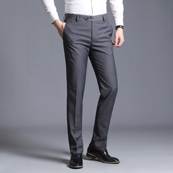 Korean Business Casual Straight-Leg Suit Trousers