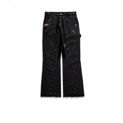 Trendy Brand Tooling Transformation Style Flared Pants Men And Women With Cat Whiskers Jeans