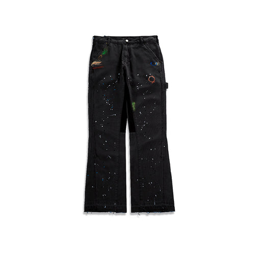 Trendy merktooling transformatiestijl uitlopende broek voor heren en dames met jeans met kattensnorharen