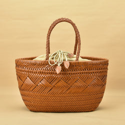 French Hand Woven Vegetable Basket Bag