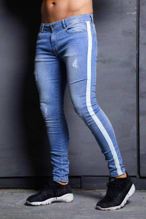 Wish Jeans For Men New Fashion Knee Holes