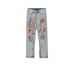Knee Hole High Street Jeans For Men And Women - SIMWILLZ 