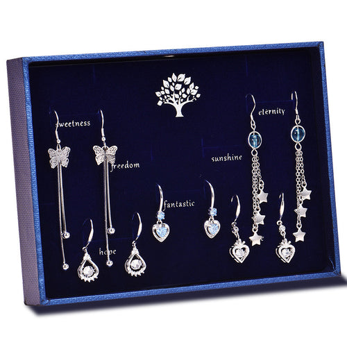 Earring Set Fairy Earrings Female Sterling Silver Pin