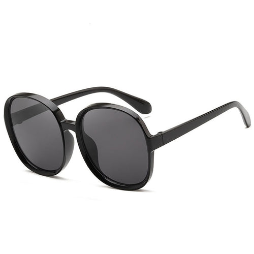 Ronde zonnebril met groot frame, vrouwelijke UV-beschermingszonnebril
