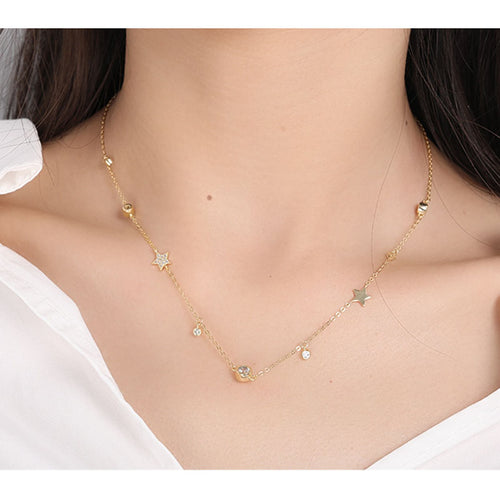 S925 silver clavicle chain female necklace