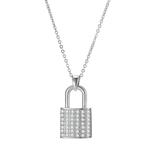 Zircon Lock Necklaces for Lover Luxury Necklace