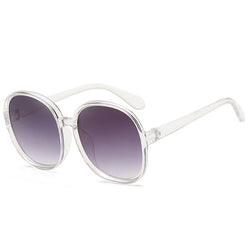 Ronde zonnebril met groot frame, vrouwelijke UV-beschermingszonnebril