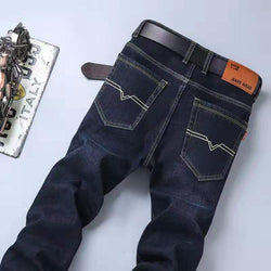 Summer Jeans Men Stretch Loose Ice Silk