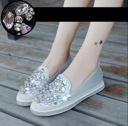 Single shoes female flat-bottomed lazy women's shoes