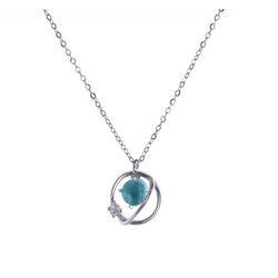 Planet necklace, crystal necklace, female