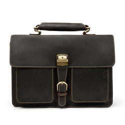 Men's leather briefcase - SIMWILLZ 
