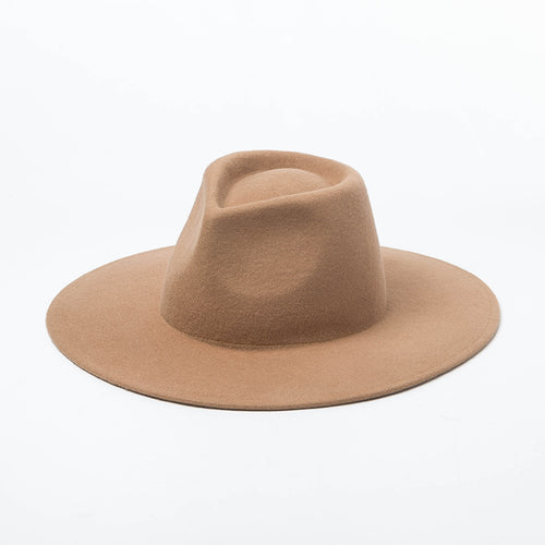 Hat room woolen big brim top hat - SIMWILLZ 