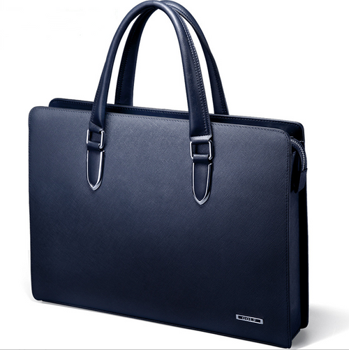Men's Business Casual Men Cross Section Briefcase Bag Handbag Leather Shoulder Bag Large Men - SIMWILLZ 