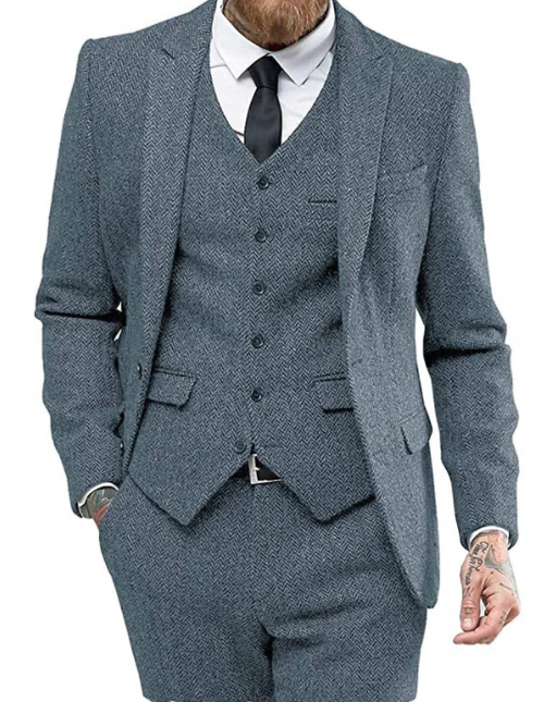 Men's suit three-piece suit suit - SIMWILLZ 