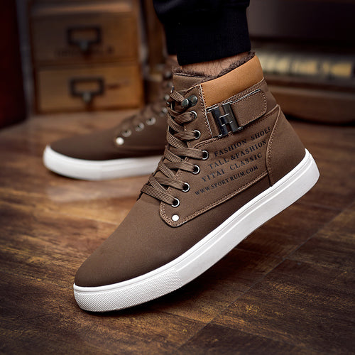 Dekabr 2021 Hot Mannen Schoenen Mode Warm Bont Winter Mannen Laarzen Herfst Lederen Schoeisel Voor Man Nieuwe Hoge Top canvas Casual Schoenen Mannen 