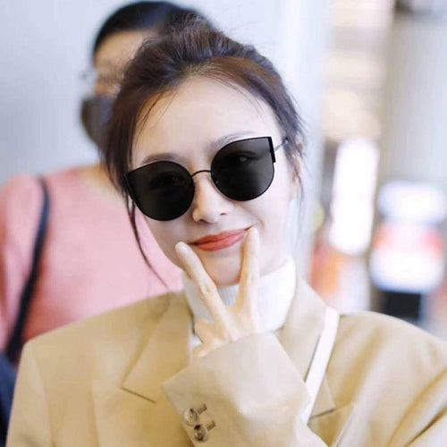 Korean fashion net red sunglasses Qin Hao with sunglasses