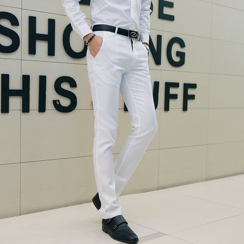 Casual business trousers men Korean slim-fit casual pants - SIMWILLZ 