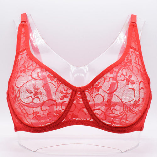 Plus Size Lace Bras For Women Underwired BH Hollow Out