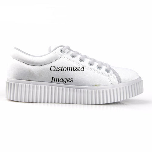 Custom Images or Logo Flats Platform Shoes Woman Women's Fashion Low Style Creepers Shoes for Ladies Casual Female