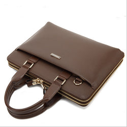 2021 new male bag real leather handbag cross section business briefcase computer package cow leather men bag factory wholesale - SIMWILLZ 