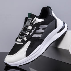 New Sneakers Men's Flying Weaving Mesh Surface Breathable Leisure Running Shoes