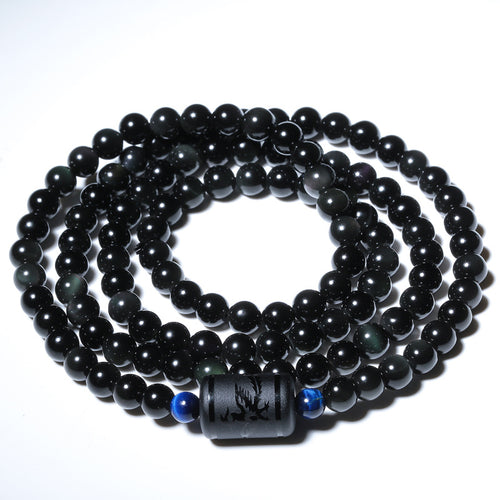 Natural crystal Obsidian Bracelet female Korean couple bracelets Agate Bracelet Mens transport bead jewelry simple
