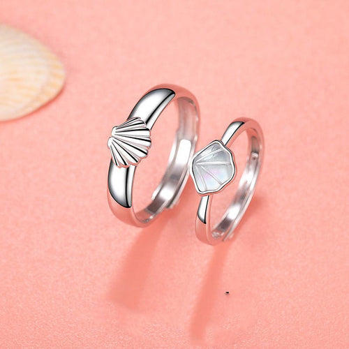 Niche Couple Rings A Pair Of Sterling Silver Silver Shells