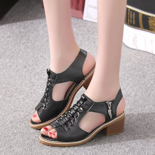 A new type of summer new pure color female sandals side zipper vogue female sandals shoes wholesale women shoes