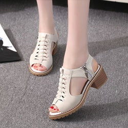 Een nieuw type zomer nieuwe pure kleur vrouwelijke sandalen zijrits vogue vrouwelijke sandalen schoenen groothandel damesschoenen