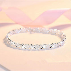 Sterling zilveren armband vrouwelijke bruiloft accessoires dames mode zirkoon geometrische armband