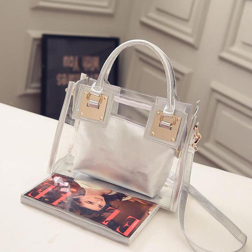 Transparante handtassen voor dames Strandtassen Doorzichtige Jelly-kristallen portemonnee Crossbodytassen