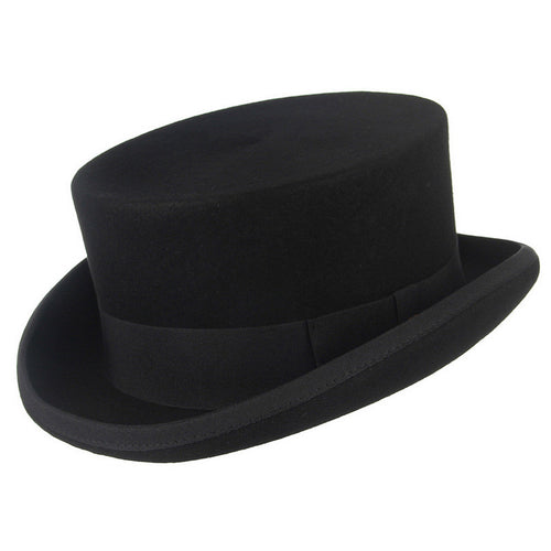 Wool Felt Top Hat For Men And Women With New Cylinder Hat Magician Hat - SIMWILLZ 