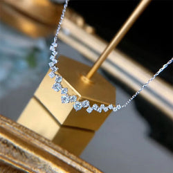 Female Niche Design Diamond Smile Necklace