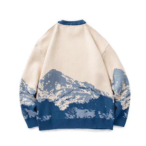 Snow Mountain Sweater Heren Gradient Casual gebreide trui