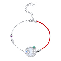 Eenvoudige smaragdgroene armband vrouwelijk origineel ontwerp S925 zilveren Gemini-armband