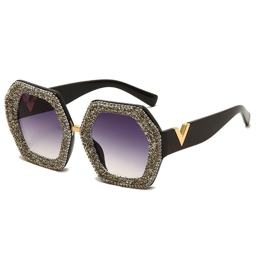 Exaggerated Glasses Female Sunglasses Sunglasses With Diamond