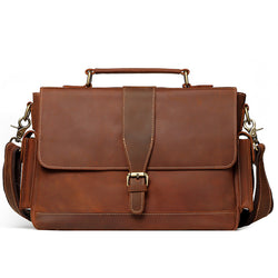 Business leather men's briefcase - SIMWILLZ 