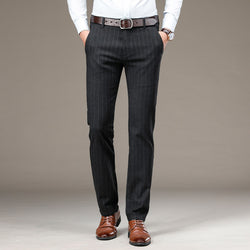 Casual Men's Striped Suit Trousers - SIMWILLZ 