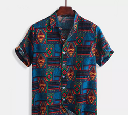 Beach shirt printed shirt men - SIMWILLZ 