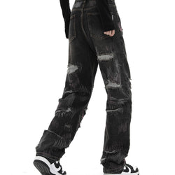 Men's New Straight Jeans With Holes