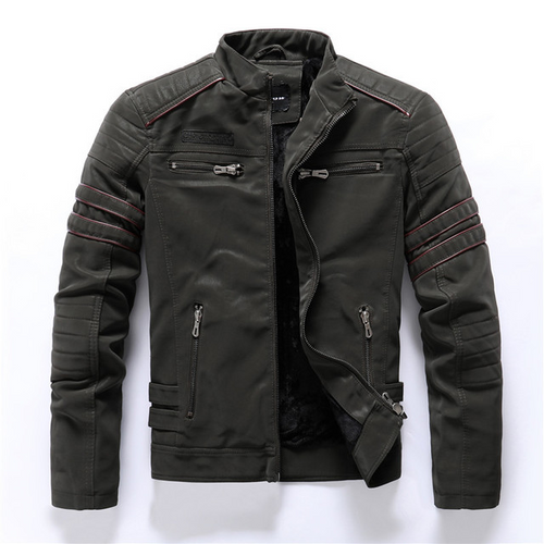 Men Leather Jacket - SIMWILLZ 