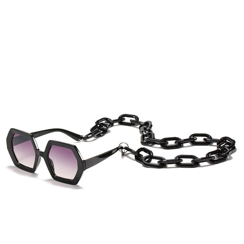Exaggerated octagonal Sunglasses female