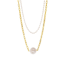 Freshwater Mother Pearl Necklace Female Large