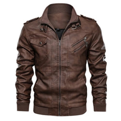 Men Leather Jackets Casual Motorcycle PU Jacket Male Biker Brand Jackets