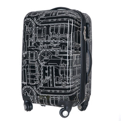 Black 24 inch universal travel super compression luggage bag
