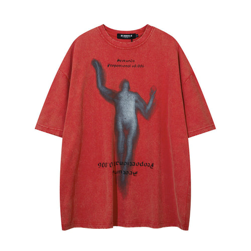 Silhouette Print Short Sleeve T-shirt Men