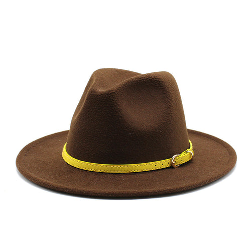 Woolen Hat Big Brimmed Hat Jazz Hat Felt Hat - SIMWILLZ 