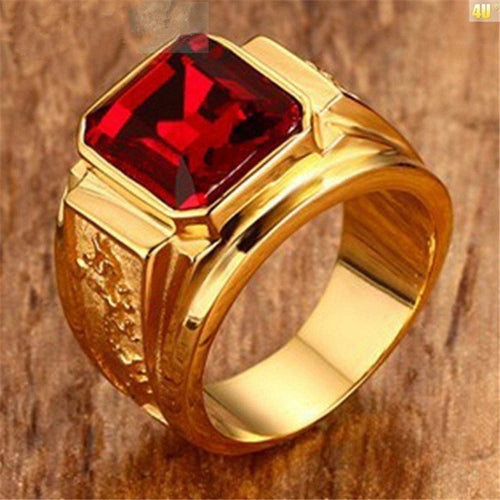 Trendy mode-ringen Vintage gouden diamanten herenringen